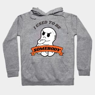 I Used to Be Somebody Funny Ghost Halloween Retro Sunset Hoodie